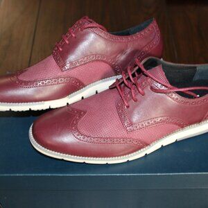 Stylish Burgundy Leather Oxfords - Cole Haan